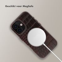 Selencia Croco Backcover mit MagSafe Apple iPhone 16 - Choco Brown