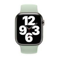 Apple Silikon Solo Loop für  Apple Watch Series 1 - 9 / SE (38/40/41 mm) | Series 10 / 11 (42 mm) - Größe 5 - Mineral Green