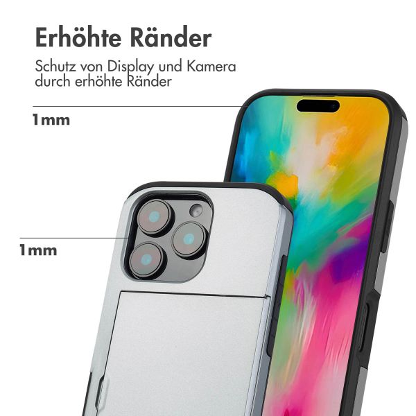 imoshion Backcover mit Kartenfach Apple iPhone 16 Pro - Grau