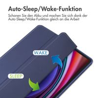 imoshion Trifold Hardcase Klapphülle Samsung Galaxy Tab S9 11.0 Zoll - Dunkelblau