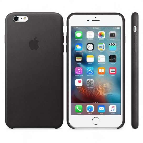 Apple Leder-Case für das iPhone 6(s) Plus - Schwarz