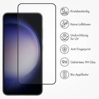 Accezz Vollflächige Schutzfolie aus gehärtetem Glas mit Applikator Samsung Galaxy S22 / S23