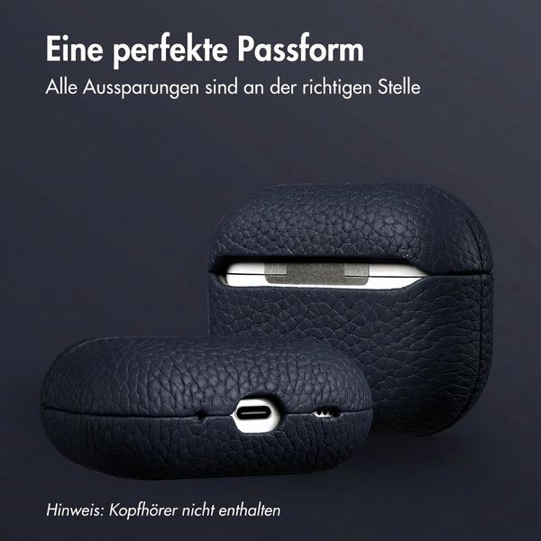 Accezz Echtleder Case  Apple AirPods Pro 2 - Dunkelblau