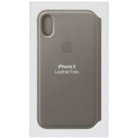 Apple Leather Folio Klapphülle Beige für das Apple iPhone X / Xs