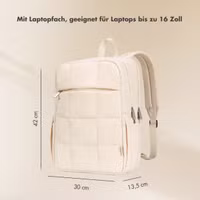 Selencia Vaya Puffy Laptop Rucksack 16 Zoll - Soft Ivory