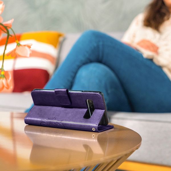 Kleeblumen Klapphülle Lila für das Galaxy Note 9