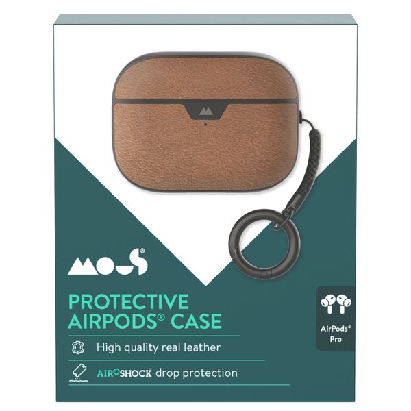 Mous Leather Protective Case für AirPods Pro - Braun