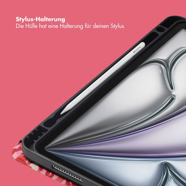 Selencia Vivid Klapphülle Apple iPad Air 11 Zoll (2025) M3 / (2024) M2 / Air 5 (2022) / Air 4 (2020) - Wild Spots Lipstick
