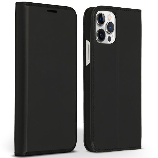 Accezz Premium Leather Slim Klapphülle Apple iPhone 12 (Pro) - Schwarz