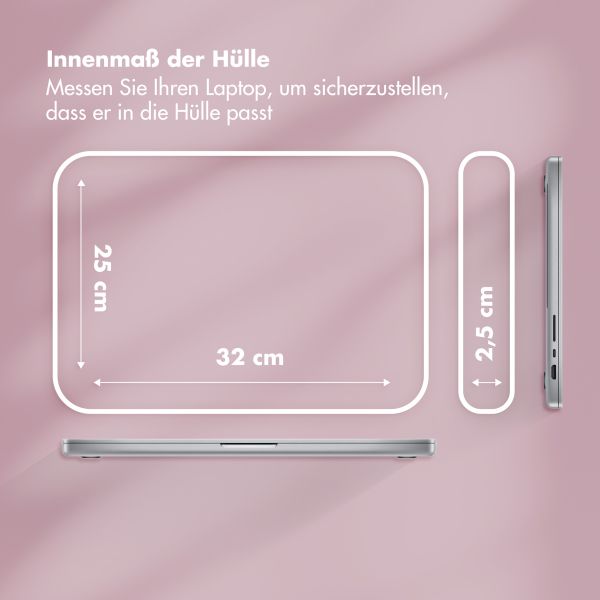 Selencia Puffy Laptop Hülle 13-14 Zoll - Laptop Sleeve - Magenta Fire