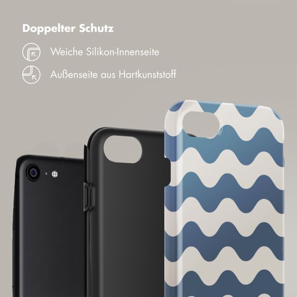 Selencia Vivid Back Cover Apple iPhone SE (2022 / 2020) / 8 / 7 - Wave Vibes Classic Blue