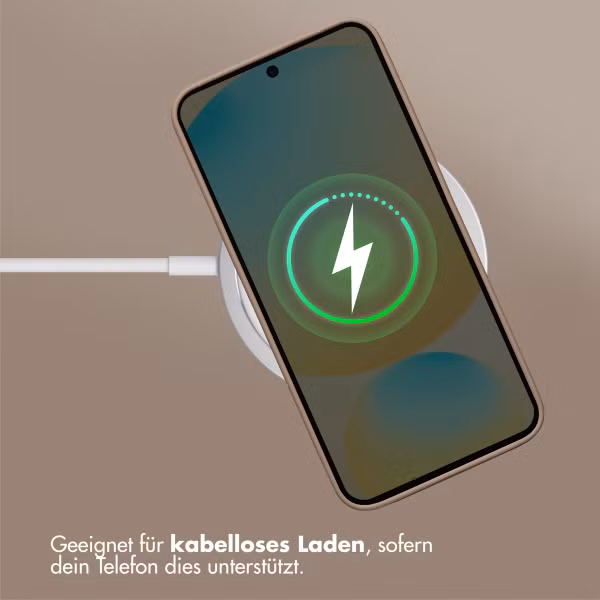 Accezz Liquid Silikoncase mit MagSafe Samsung Galaxy S25 FE - Hellbraun