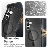 imoshion Sparkle Back Cover mit MagSafe für das Samsung Galaxy S25 - Glitzer Schwarz