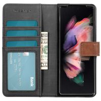imoshion Luxuriöse Klapphülle Samsung Galaxy Z Fold3 - Zwart - Braun