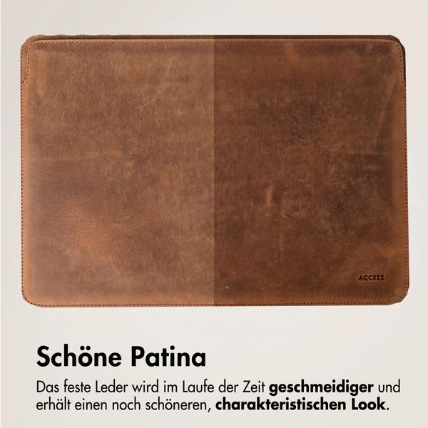 Accezz Leather Laptop Hülle Apple MacBook 13 Zoll - Laptop Sleeve - Cognac