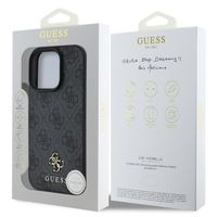 Guess 4G Metal Logo Back Cover MagSafe Apple iPhone 16 Pro - Schwarz