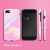 Selencia Vivid Back Cover Apple iPhone SE (2022 / 2020) / 8 / 7 - Pastel Lipstick Marble
