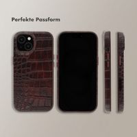 Selencia Croco Backcover mit MagSafe Apple iPhone 15 - Choco Brown