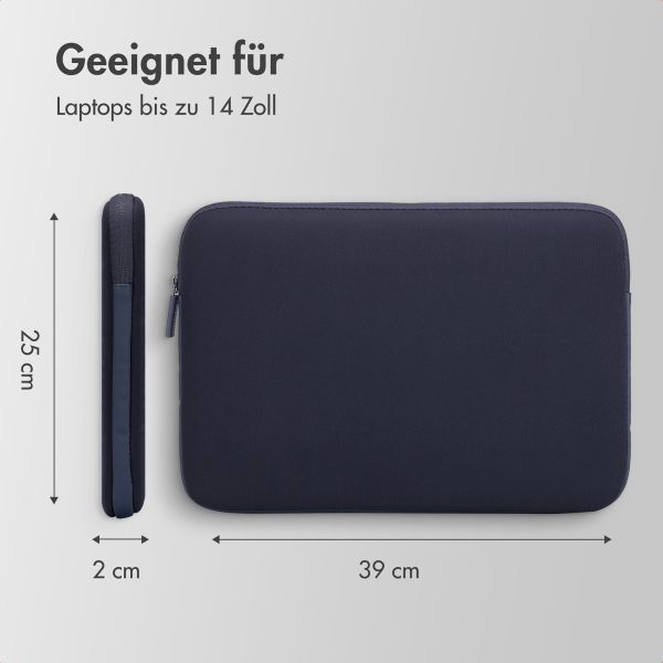 Accezz Basic Laptop Hülle 13-14 Zoll - Laptop Sleeve - Blau