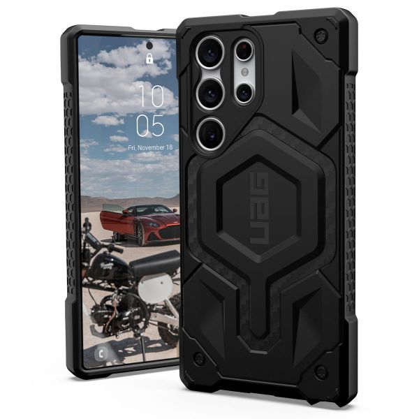 UAG Monarch Pro Backcover für das Samsung Galaxy S23 Ultra - Carbon Fiber