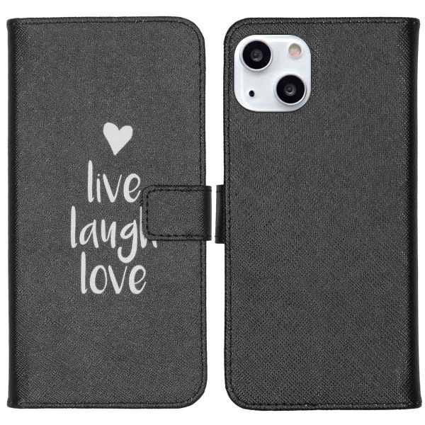 imoshion Design TPU Klapphülle für das iPhone 13 - Live Laugh Love