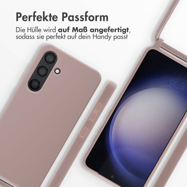 imoshion SilikonHülle mit Band Samsung Galaxy S24 - Sand Pink