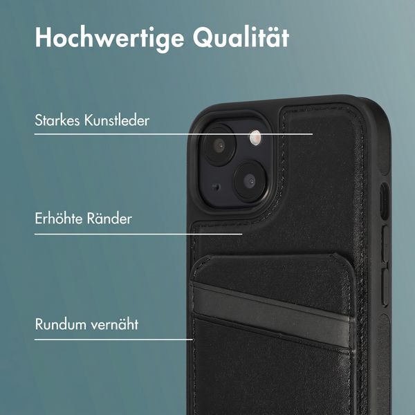 imoshion Backcover mit Kartenfach und Ständer Apple iPhone 15 - Schwarz