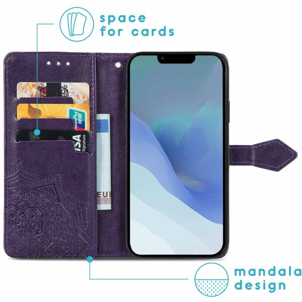 imoshion Mandala Klapphülle für das Apple iPhone 14 - Violett