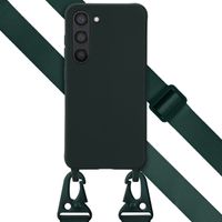 Selencia SilikonHülle mit abnehmbarem Band Samsung Galaxy S23 - Dunkelgrün