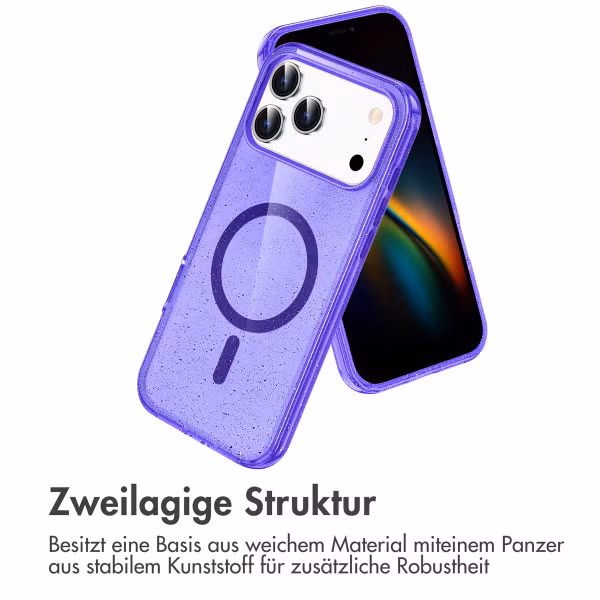 imoshion Sparkle Back Cover mit MagSafe Apple iPhone 17 Pro Max - Violett