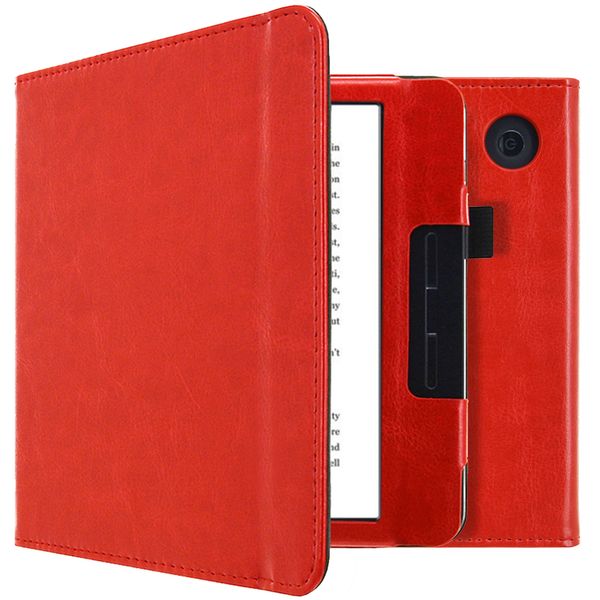 imoshion Vegan Leather Klapphülle Kobo Libra H2O - Rot