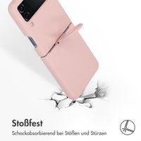 Accezz Liquid Silikoncase Samsung Galaxy Z Flip 4 - Rosa