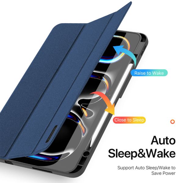 Dux Ducis Domo Klapphülle Apple iPad Pro 13 (2025) M5 / (2024) M4 - Dunkelblau