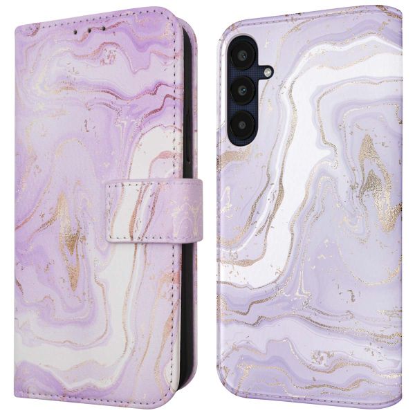 imoshion Design Klapphülle für das Samsung Galaxy A55 - Purple Marble