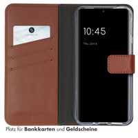 Selencia Echtleder Klapphülle Samsung Galaxy A54 (5G) - Hellbraun