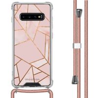 imoshion Design Hülle mit Band für das Samsung Galaxy S10 Plus - Pink Graphic