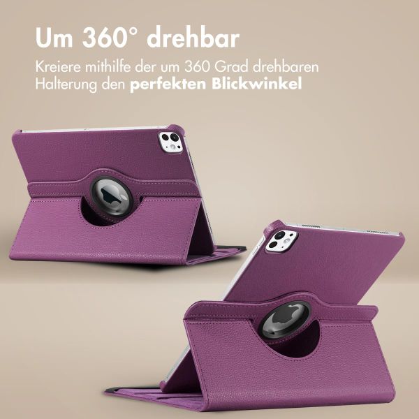 imoshion 360° drehbare Klapphülle Apple iPad Air 11 Zoll (2025) M3 / (2024) M2 / Air 5 (2022) / Air 4 (2020) / Pro 11 (2018/2020) - Violett