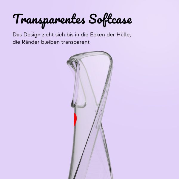 Personalisierte Hülle mit Herz iPhone 14 - Transparent