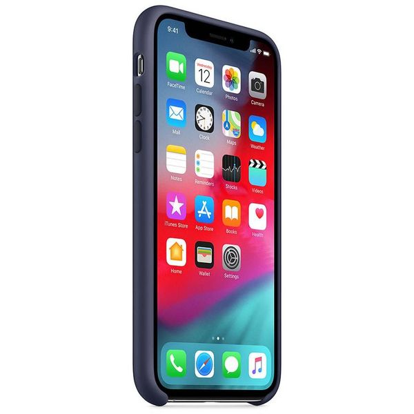 Apple Silikon-Case Dunkelblau für das iPhone Xs / X