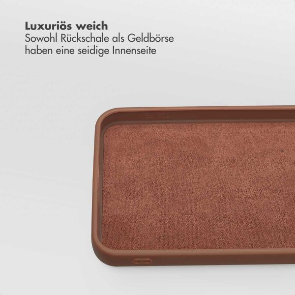 Selencia Olyn Abnehmbare Bookcase mit MagSafe Samsung Galaxy S24 FE - Braun