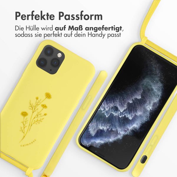 imoshion SilikonHülle design mit Band Apple iPhone 11 Pro - Flower Yellow