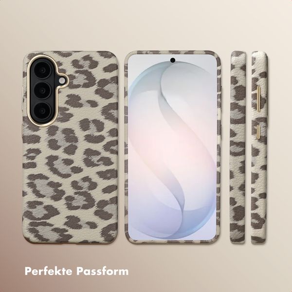 Selencia Sabi Backcover Leopardenmuster mit MagSafe Samsung Galaxy S26 - Soft Ivory