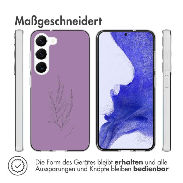 imoshion Design Hülle für das Samsung Galaxy S23 Plus - Floral Purple