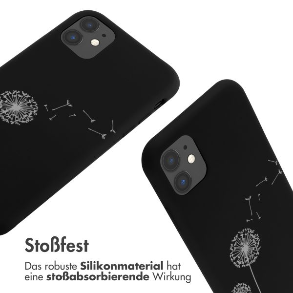 imoshion Silikonhülle design mit Band für das iPhone 11 - Dandelion Black