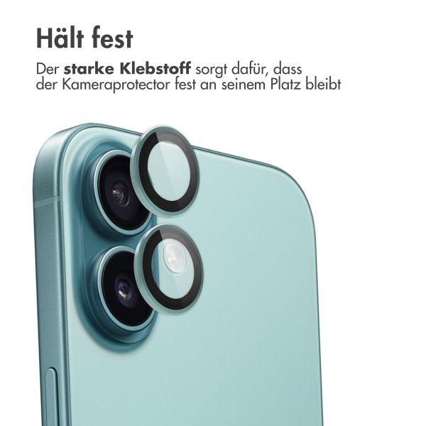 imoshion 2er-Pack Objektivschutz für Kamera für das Apple iPhone 16 / 16 Plus - Teal