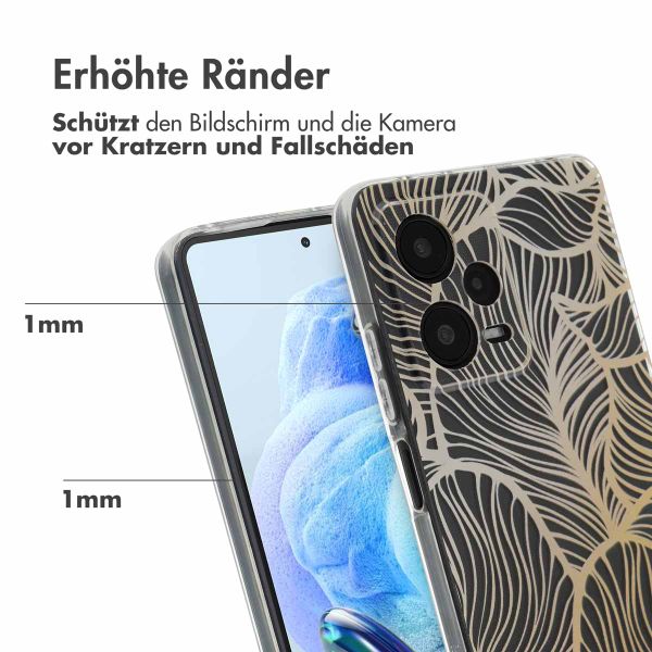 imoshion Design Hülle für das Xiaomi Redmi Note 12 Pro - Golden Leaves