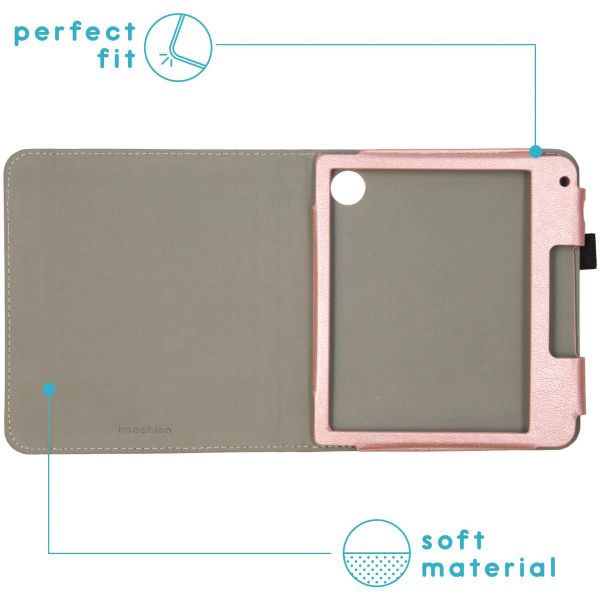 imoshion Vegan Leather Klapphülle Kobo Libra 2 / Tolino Vision 6 - Rosé gold
