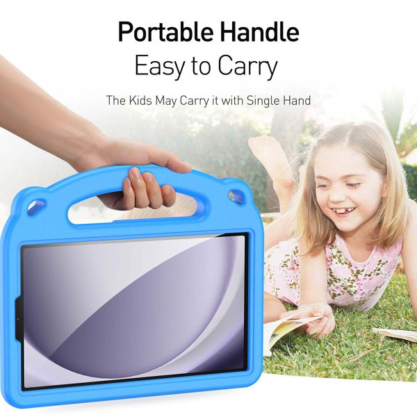 Dux Ducis Kindersichere Panda Schutzhülle mit Ständer Samsung Galaxy Tab A11 Plus / A9 Plus - Blau