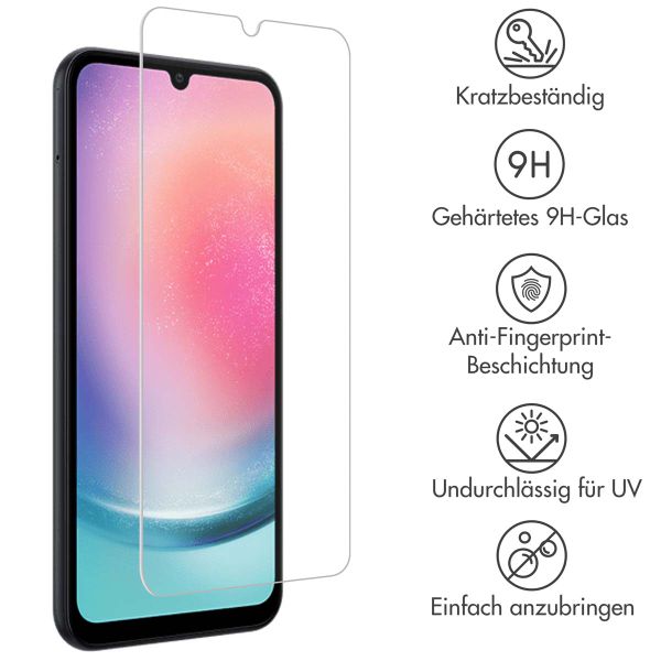 Accezz Screen Protector aus gehärtetem Glas für das Samsung Galaxy A25 (5G) - Transparent