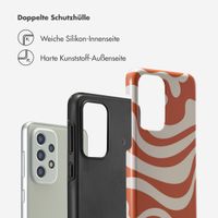 Selencia Vivid Tough Back Cover für das Samsung Galaxy A33 - Dream Swirl Orange